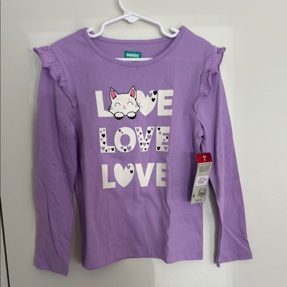 Garanimals Purple Long Sleeve Tee with Ruffle Details